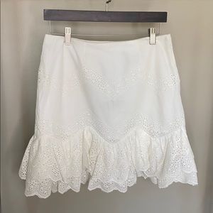 Paisley White Skirt